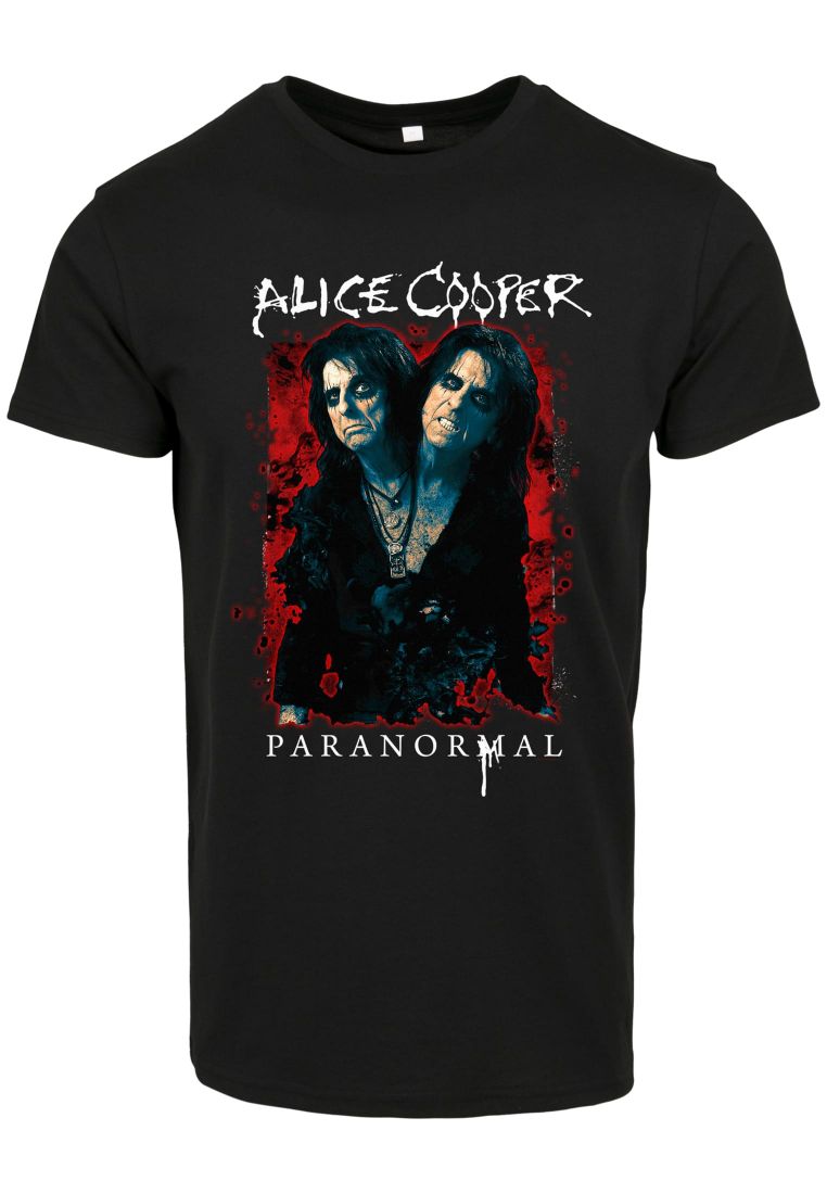 Alice Cooper Paranormal Splatter Adult Black T-Shirt