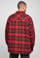 Southpole Flannel Quilted Shirt Jacke in Darkred