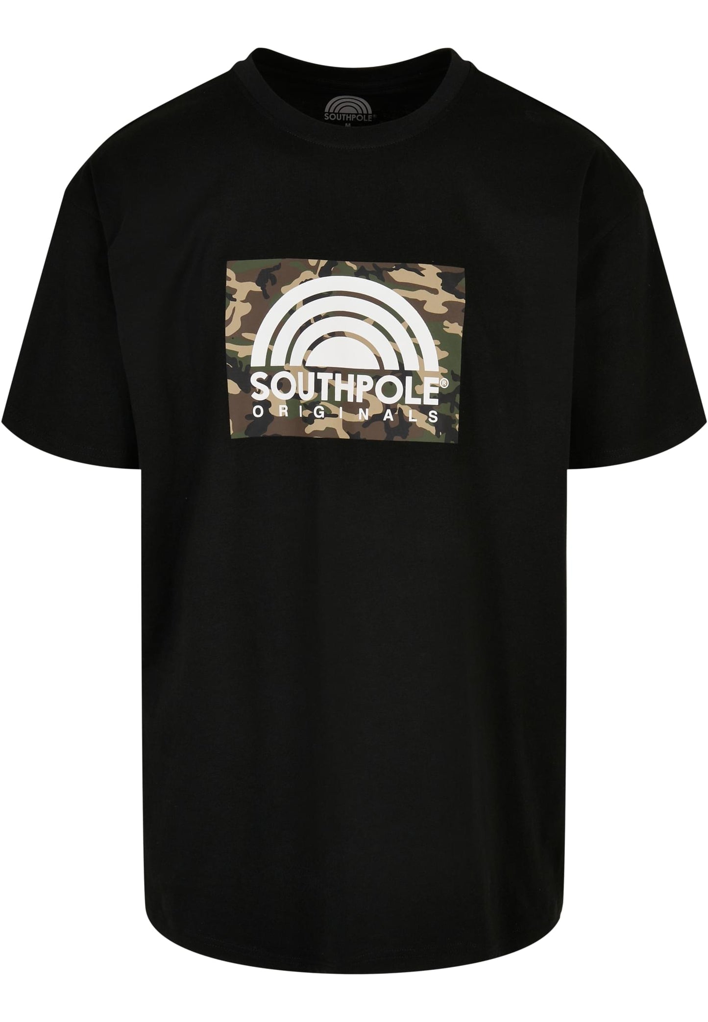 Southpole Camo Logo T-Shirt in Schwarz