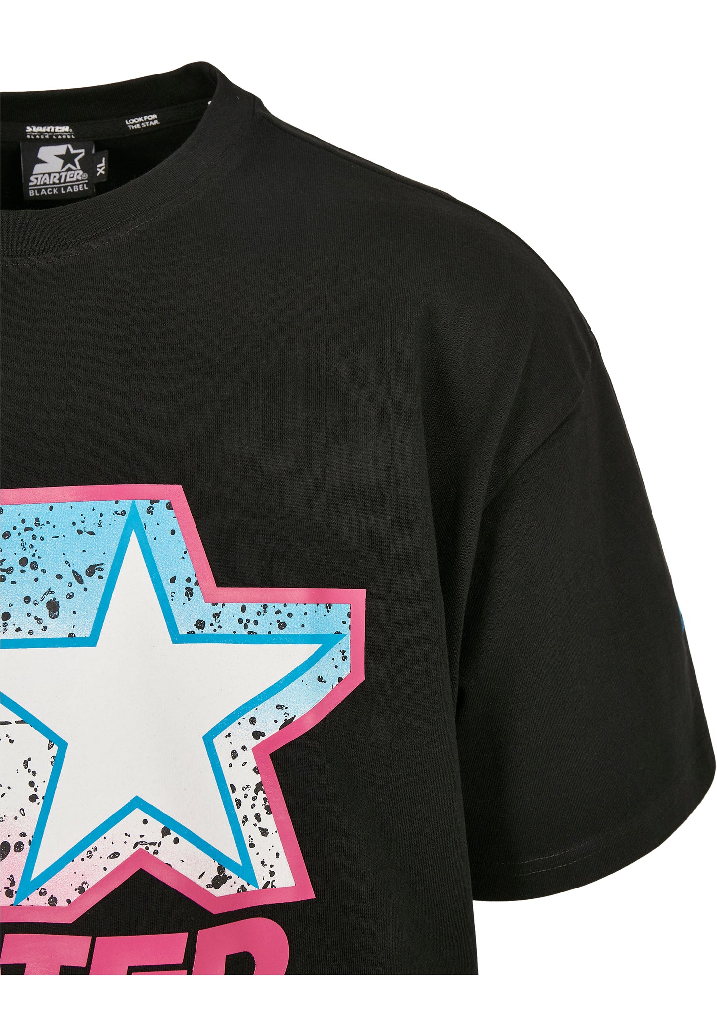 Starter Multicolored Logo T-Shirt in Schwarz / Pink