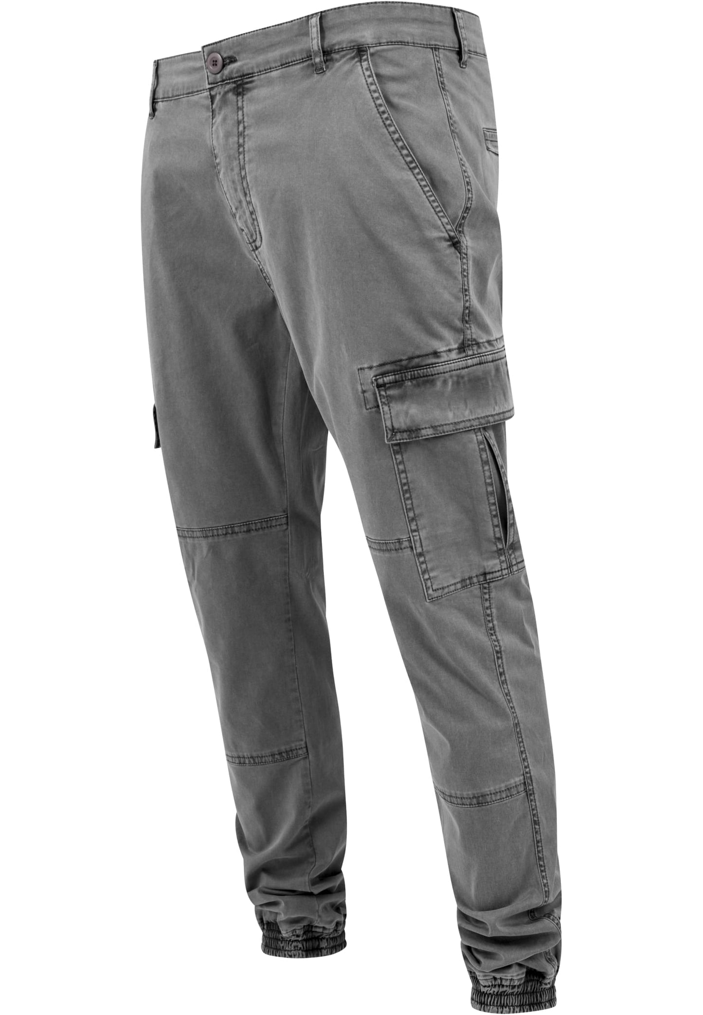 Urban Classics Washed Cargo Twill Jogging Pants in Grau-Street-& Sportswear Aurich