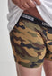 Urban Classics 2-Pack Camo Boxer Shorts in Woodcamo + Darkcamo
