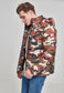Urban Classics Hooded Camo Daunen Jacke in Rustycamo-Street-& Sportswear Aurich