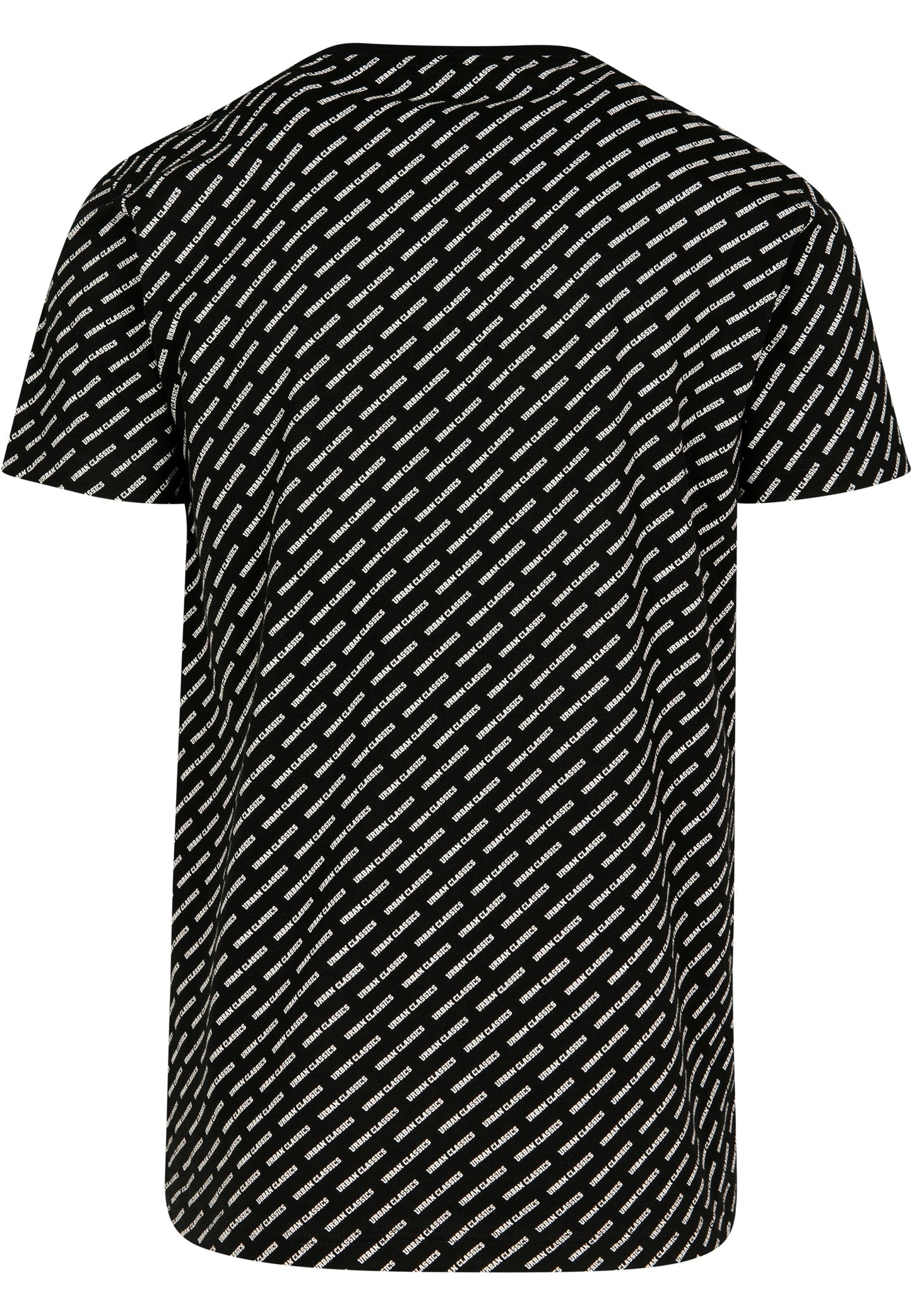 Urban Classics Allover Logo T-Shirt in Schwarz