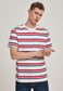 Urban Classics Yarn Dyed Skate Stripe T-Shirt in Weiß
