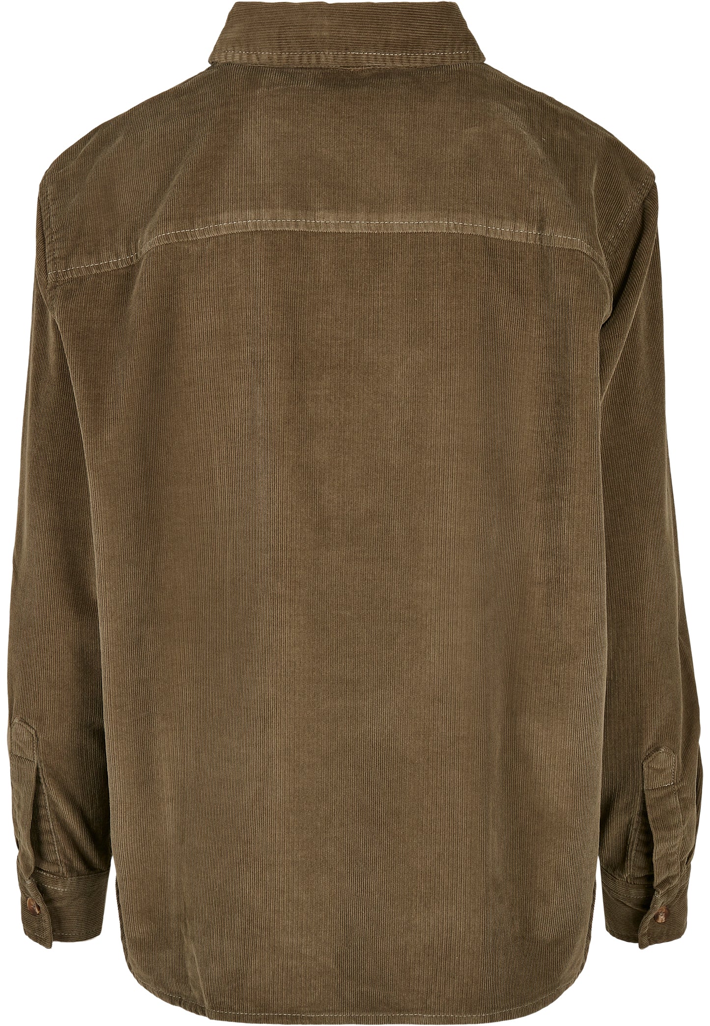 Urban Classics Damen Oversized Cord Hemd in Olive