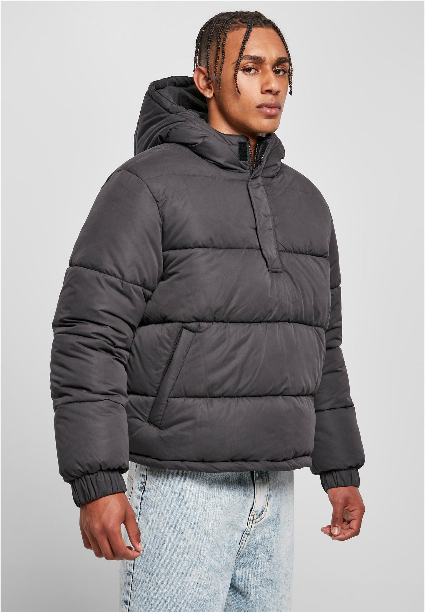 Urban Classics Hooded Cropped Überzieh Jacke