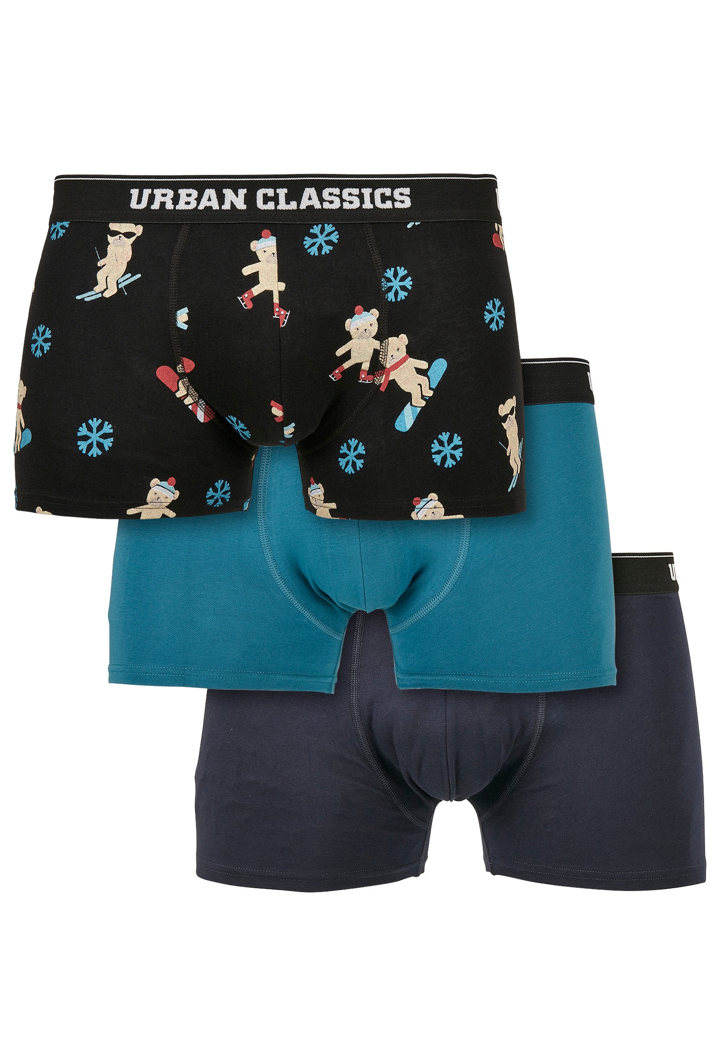 Urban Classics Organic X-Mas Boxer Shorts 3-Pack Teddy