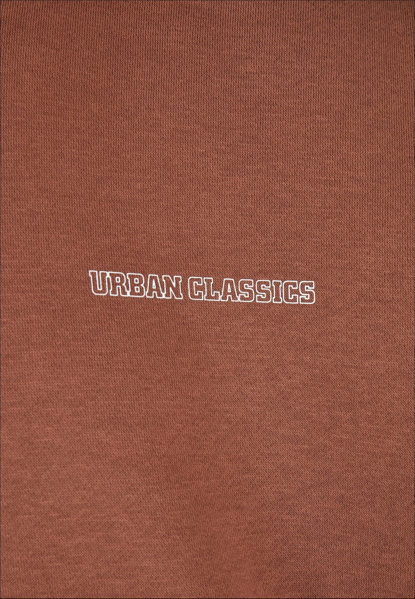 Urban Classics Oversized Logo Hoody in Braun