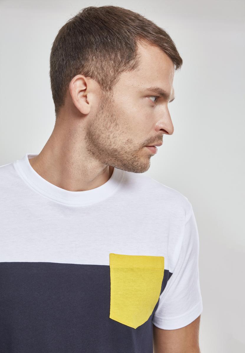 Urban Classics 3-Tone Pocket T-Shirt in Dunkelblau