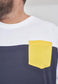 Urban Classics 3-Tone Pocket T-Shirt in Dunkelblau
