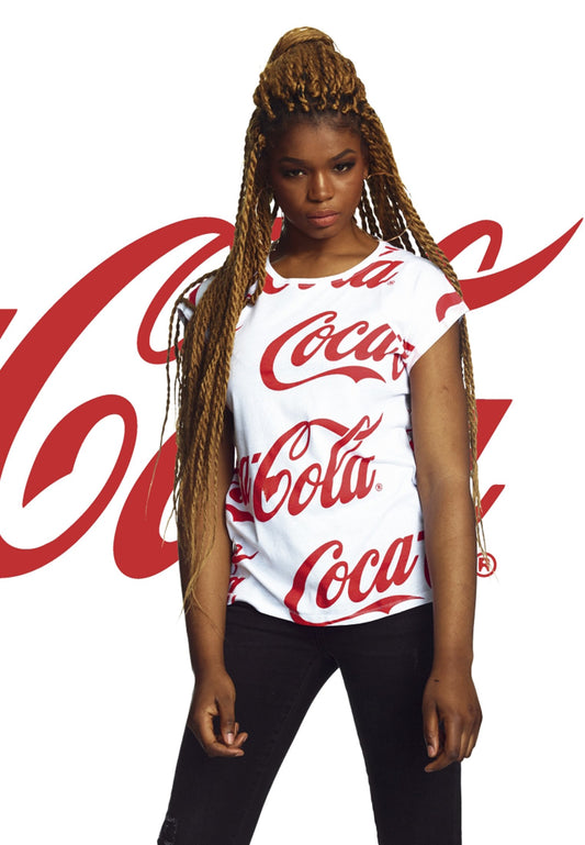 Damen Coca Cola AOP T-Shirt-Street-& Sportswear Aurich - Shirts & Tops