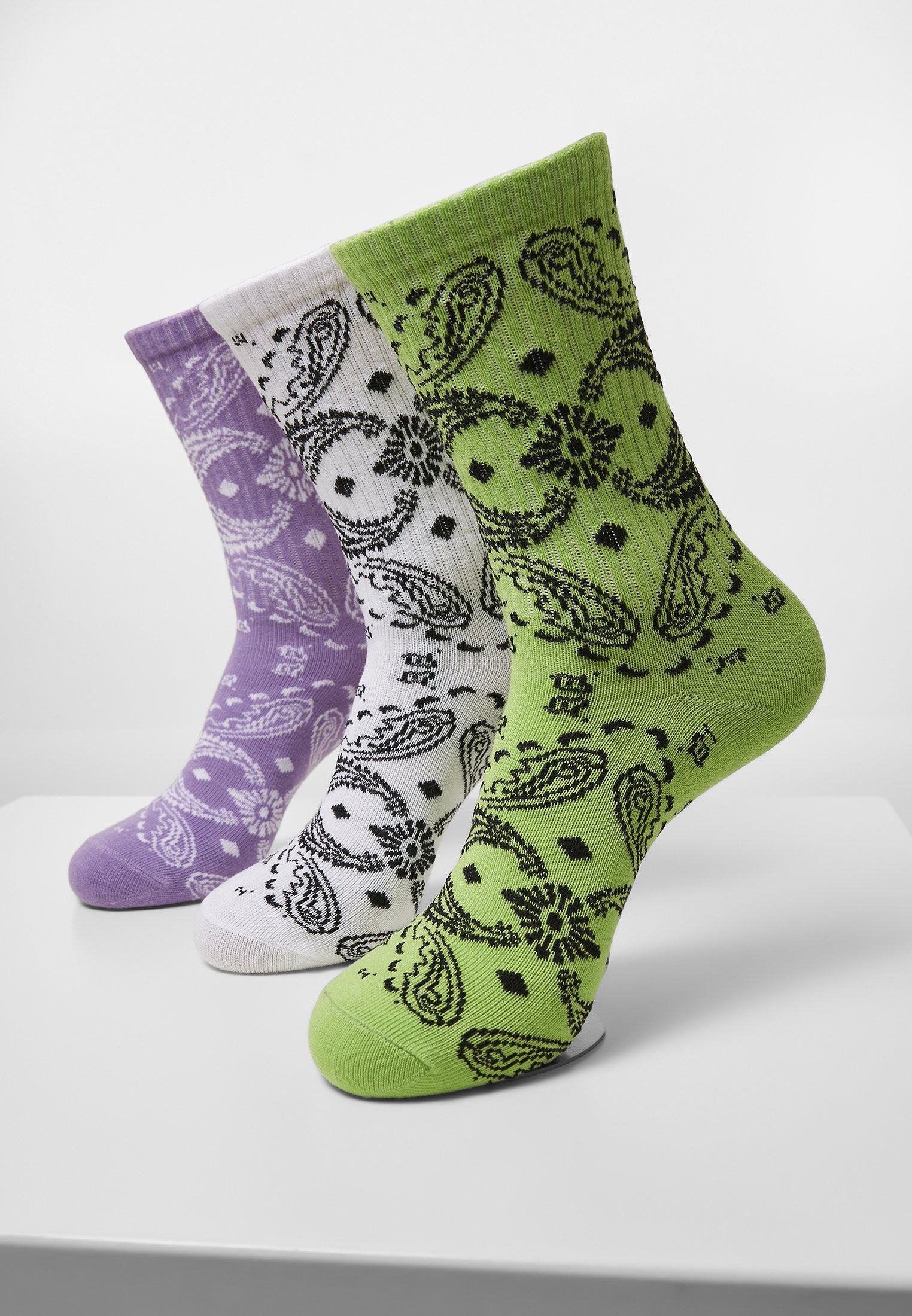 Urban Classics Bandana Pattern Socken 3-Pack-Street-& Sportswear Aurich - Wäsche & Socken