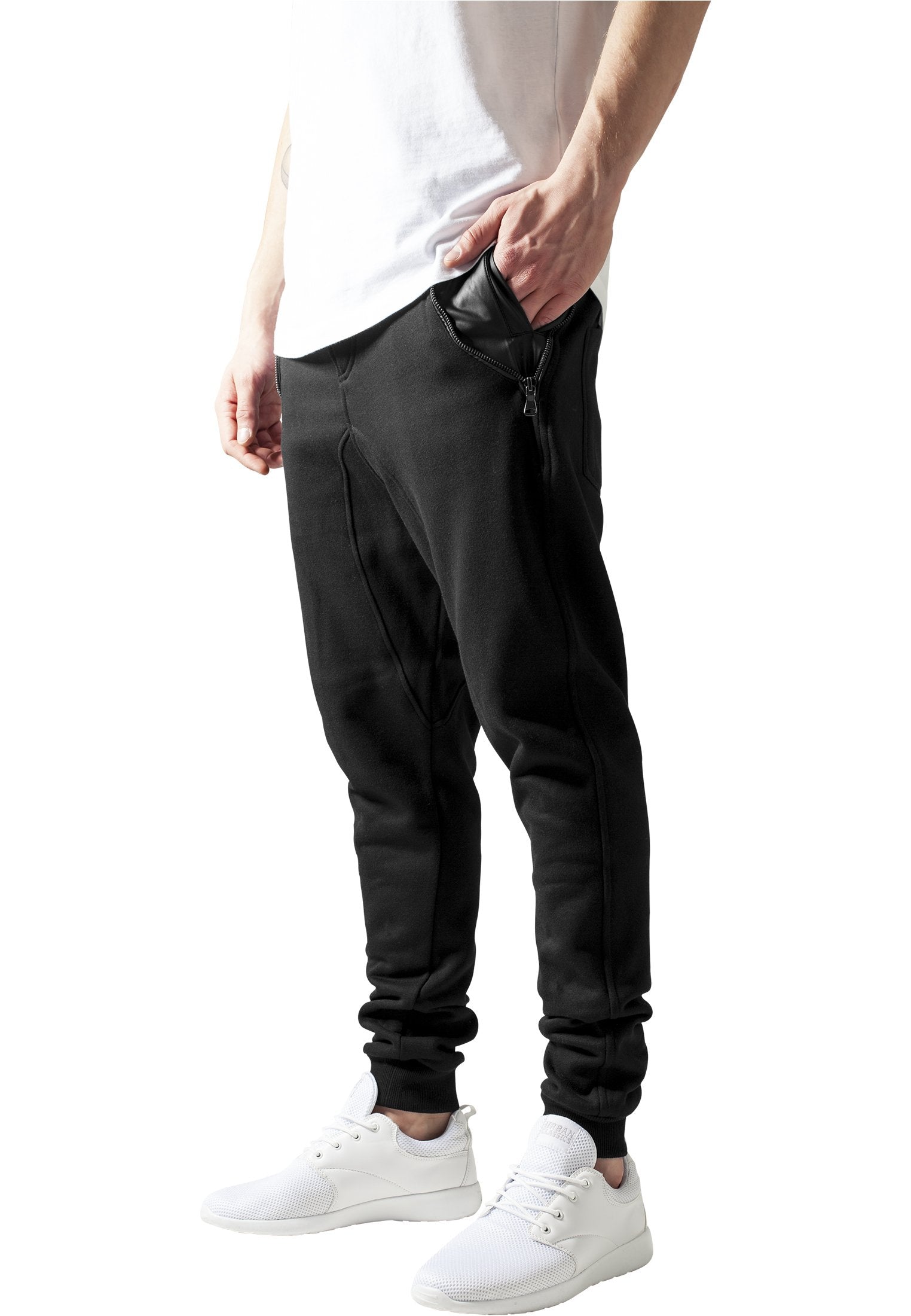 Urban Classics Side Zip Leather Pocket Sweatpant-Street-& Sportswear Aurich