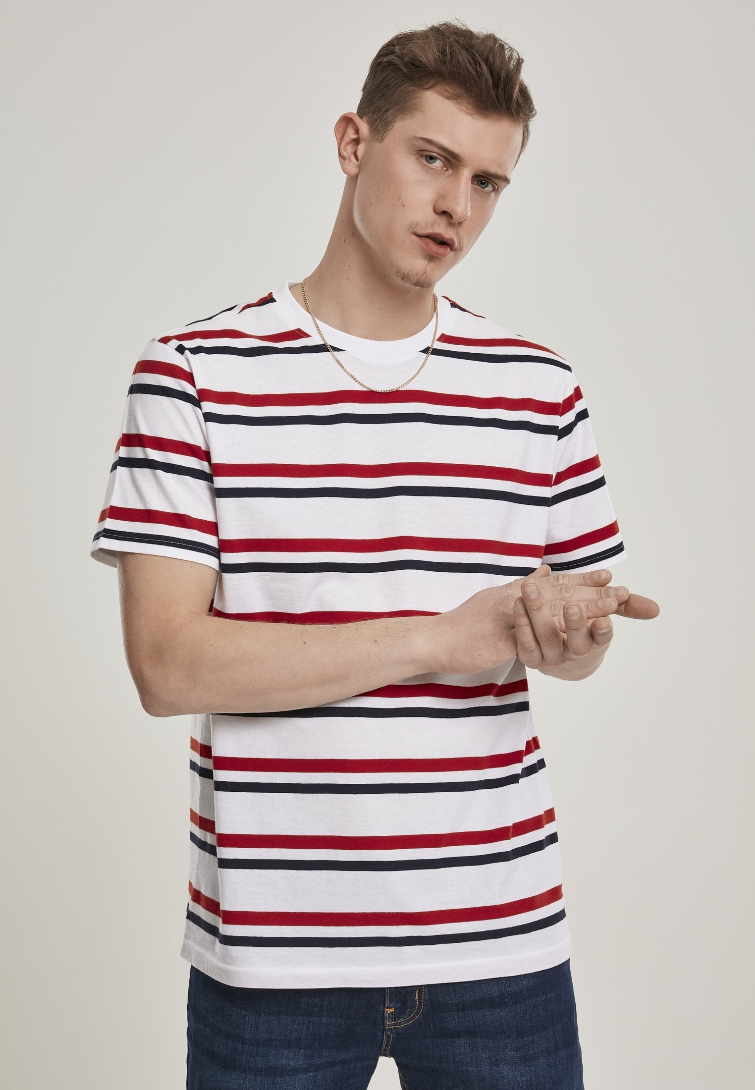 Urban Classics Yarn Dyed Skate Stripe T-Shirt-Street-& Sportswear Aurich